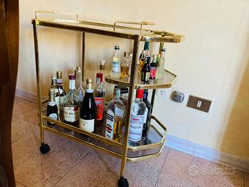 CARRELLO PORTA BEVANDE HOLLYWOOD REGENCY