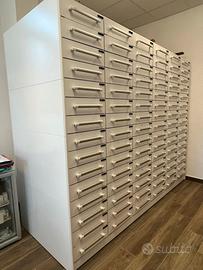 Cassettiera da farmacia (9 colonne)