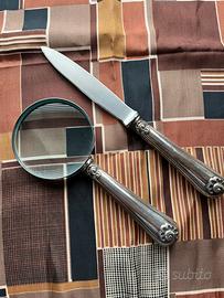 Set da scrivania manici argentati