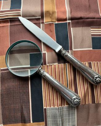 Set da scrivania manici argentati