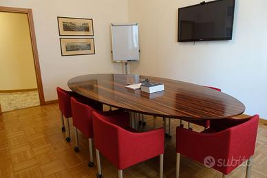 Tavolo ovale da riunione in ebano 300x 150