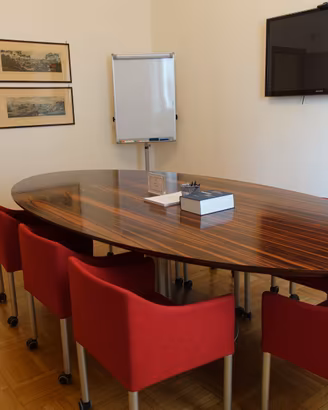 Tavolo ovale da riunione in ebano 300x 150