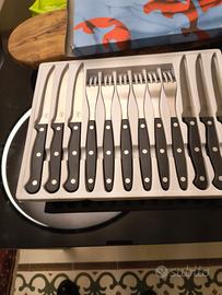 set 6 forchette e 6 coltelli da bistecca 