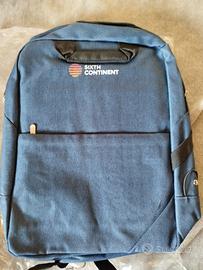 zaino sixth continent in tessuto denim, nuovo