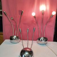 3 lampade da parete applique con bracci flessibili