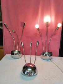 3 lampade da parete applique con bracci flessibili