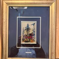 Quadro G. Omiccioli dipinto su lastra d’oro