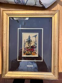 Quadro G. Omiccioli dipinto su lastra d’oro