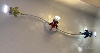 Lampadario con fari alogeni cameretta bambini