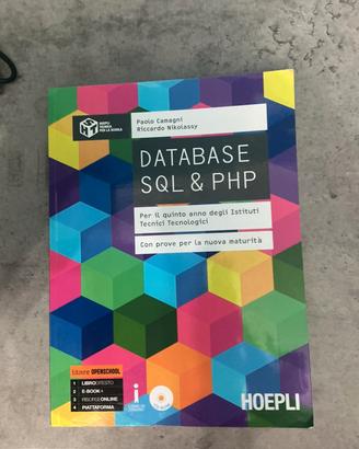 libro scolastico Database SQL e  PHP - 5º anno ITI