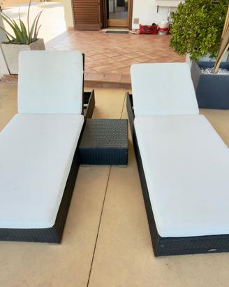 Lettini prendisole in rattan