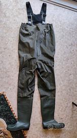 Scafandro tuta da pesca pantaloni + stivali NUOVO