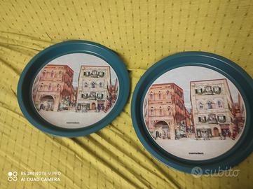 Coppia di Vassoi Pubblicitari