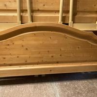 Testiere letto matrimoniale in legno di abete