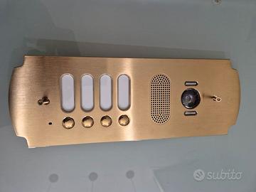 Placca bronzo Patavium 4 pulsanti audio video