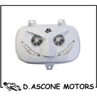 Maschera faro "Booster Bianca con leds bianchi 199