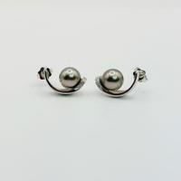 Orecchini oro 18 kt perle tahiti diamanti Salvini