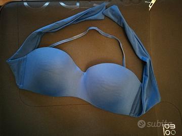Top costume da bagno blu elettrico 