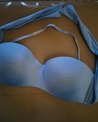 Top costume da bagno blu elettrico 