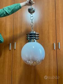 Lampada da soffitto vintage in vetro di Murano