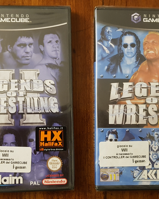 Nintendo game cube wii legends of wrestling 1 e 2