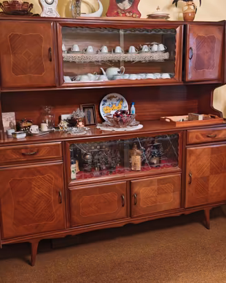 Credenza a 2 corpi Vintage, anni '50 