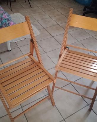 2 sedie pieghevoli