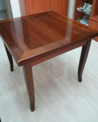 Tavolo in legno 90x90 apribile a libro 180x90