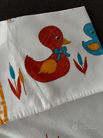 Set lettino lenzuolo federa Paperotti vintage