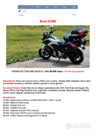 Honda nc 700 xa my2013