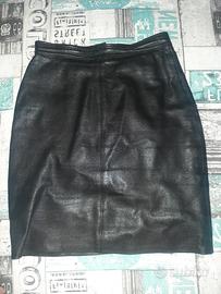 Gonna corta in vera pelle