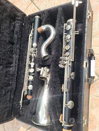clarinetto basso NOBLET PARIS legno, revisionato 