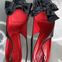 Sandali slingback neri Dolce & Gabbana n. 37.5