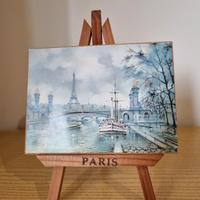 Quadretto di Parigi su cavalletto