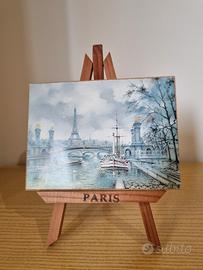 Quadretto di Parigi su cavalletto