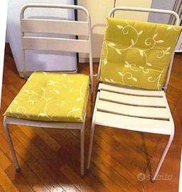 Coppia di sedie tubolari acciaio