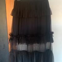 Gonna Sisley nera tulle