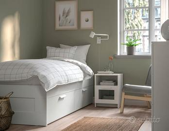 letto ikea brimnes 90x200 +doghe+materasso