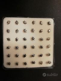 Confezione 36 Orecchini x Naso In Argento 800/925