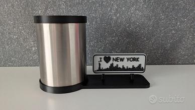Portapenne Inox "I Love New York"