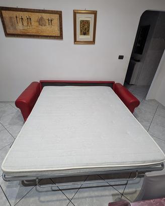 Divano letto 3 posti in pelle
