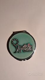 2 specchietti da borsetta (Praha + oro decorato)