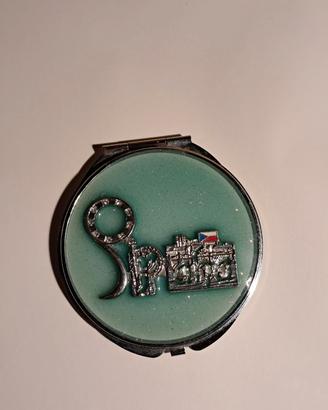 2 specchietti da borsetta (Praha + oro decorato)