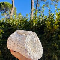 Clutch bag bianca e oro