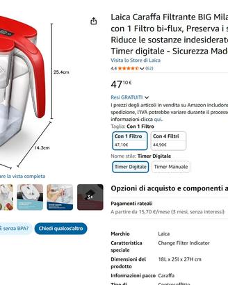 Caraffa brocca laika xxl