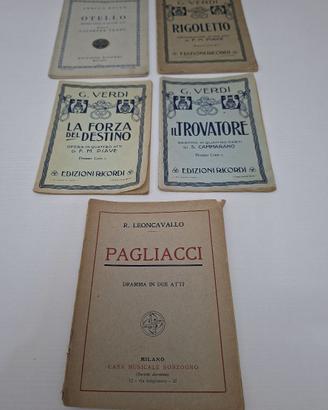 5 LIBRETTI D'OPERE D'EPOCA