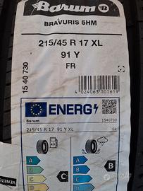 2 Pneumatici Barum Estivi 215 45 R17 91Y XL Nuovi