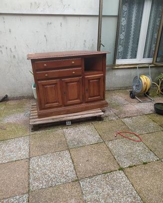Cassettiera in legno noce