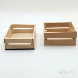 Coppia di cassettine in legno 