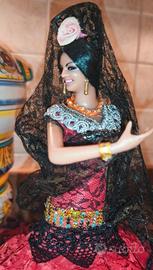 Bambola ballerina di flamenco vintage spagnola Mar